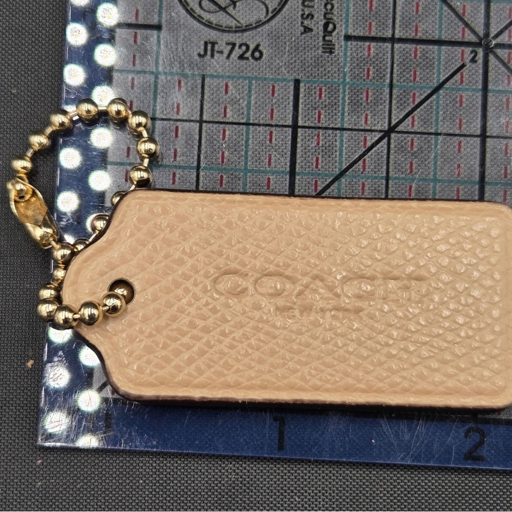 Coach Tan Leather Hang Tag